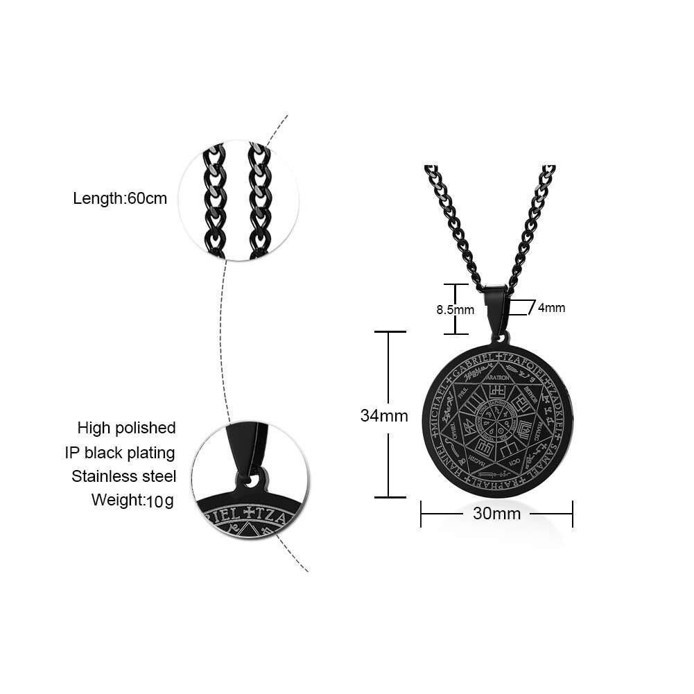 DEFEND US IN BATTLE SAINT MICHAEL MEDAL INSPIRATIONAL PENDANT FOR MEN STAINLESS STEEL SAINT MICHAEL PROTECT US NEKLACE 24INCH: Plating Gun