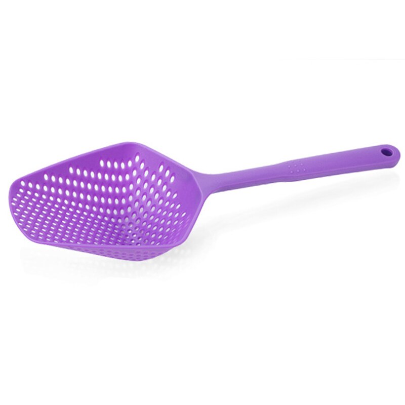 Espátula de plástico para cocina, espátula de hielo con fugas de agua, utensilios de cocina para lavar verduras: Purple Style 1