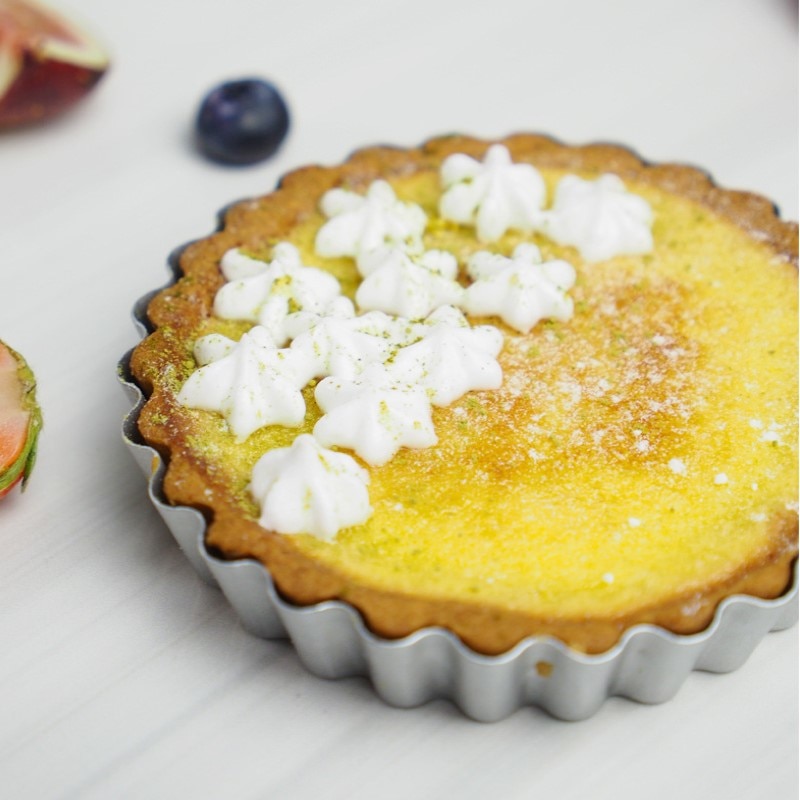 Non-stick egg tart pie pan mold pie pizza cake round mold removable loose bottom groove heavy pie pan baking pan