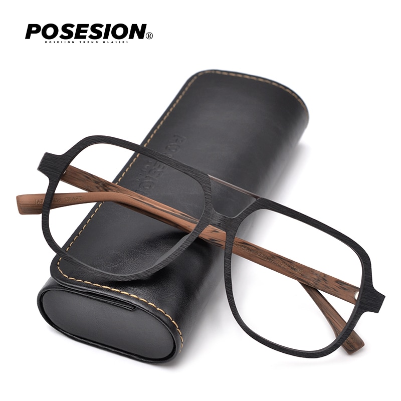 Possion de lunettes de vue pour myopie, monture surdimensionnée pour hommes et femmes, verres clairs progressifs, corée