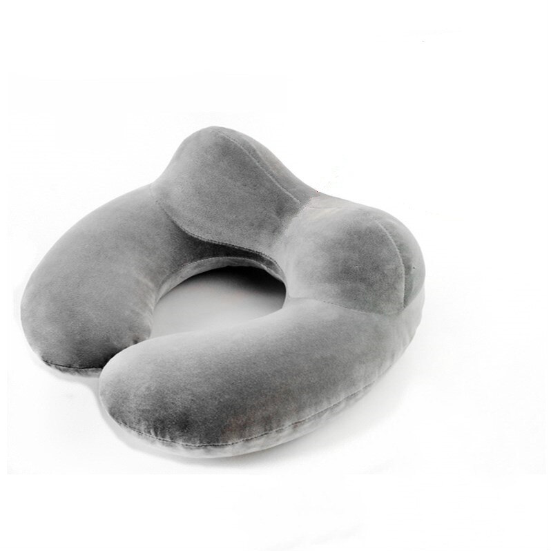 U-vorm Reizen Kussen Voor Vliegtuig Opblaasbaar Nekkussen Reizen Accessoires 4 Kleuren Comfortabele Kussens Voor Sleep Thuis Textiel: Gray
