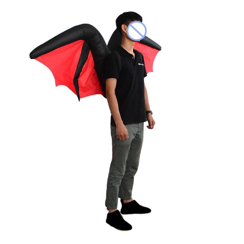 Bat Wing Inflatable Costume Adults Funny Blow up Outfit Halloween Cosplay Suit K92D