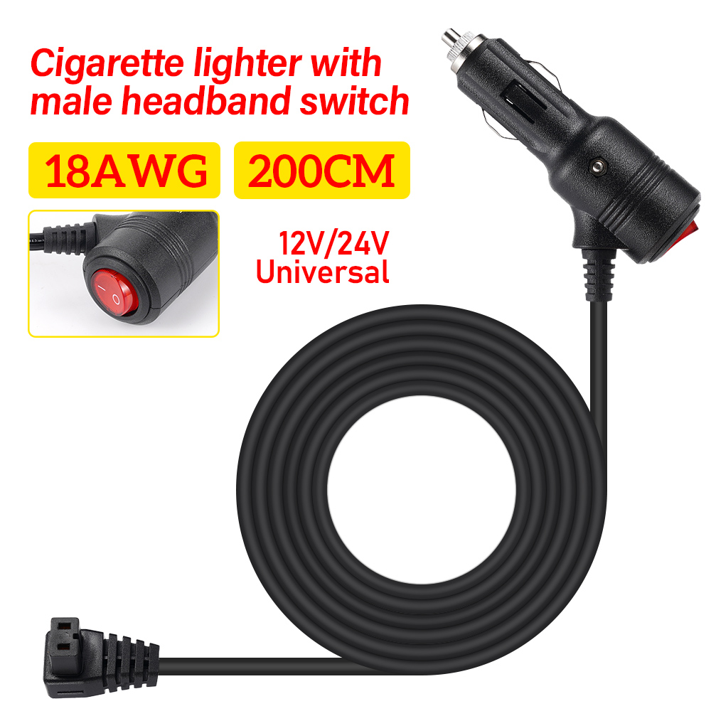 Cordon D'alimentation Pour Réfrigérateur De Voiture - 12V/24V - Longueur 4 M - Avec Interrupteur - Remplacement Universel - 6