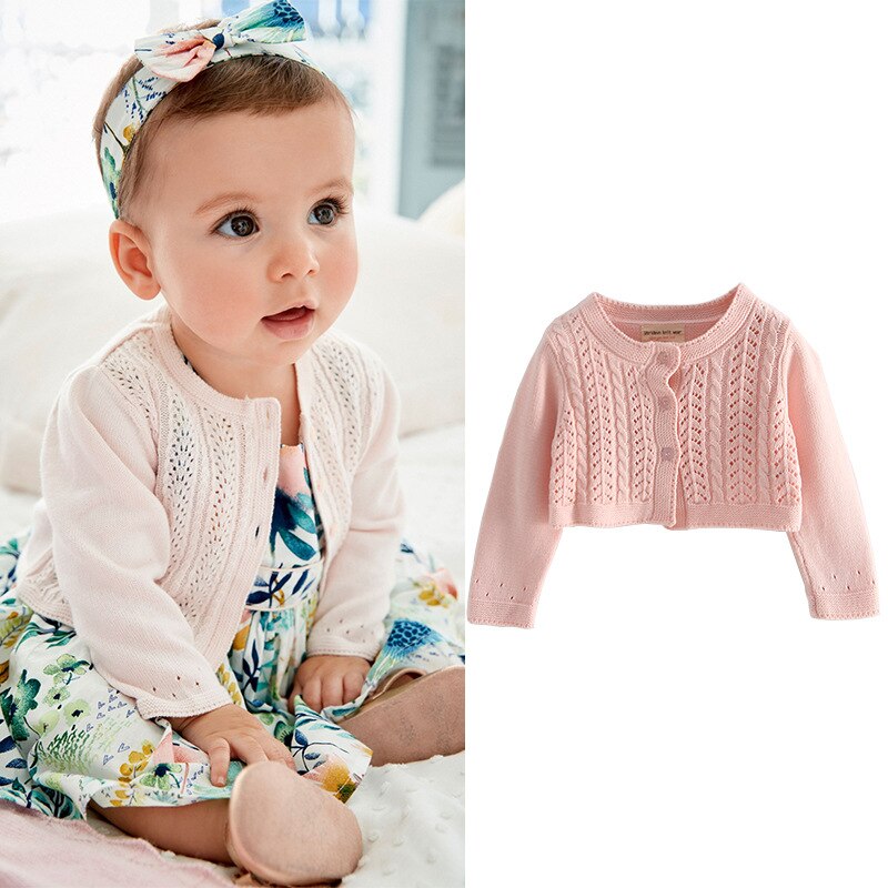 Girls Knit Cardigan Short Jacket Europe America Hollow Children's Sweater Shawl Spanish Sweater Coat　Girls Princess Jacket