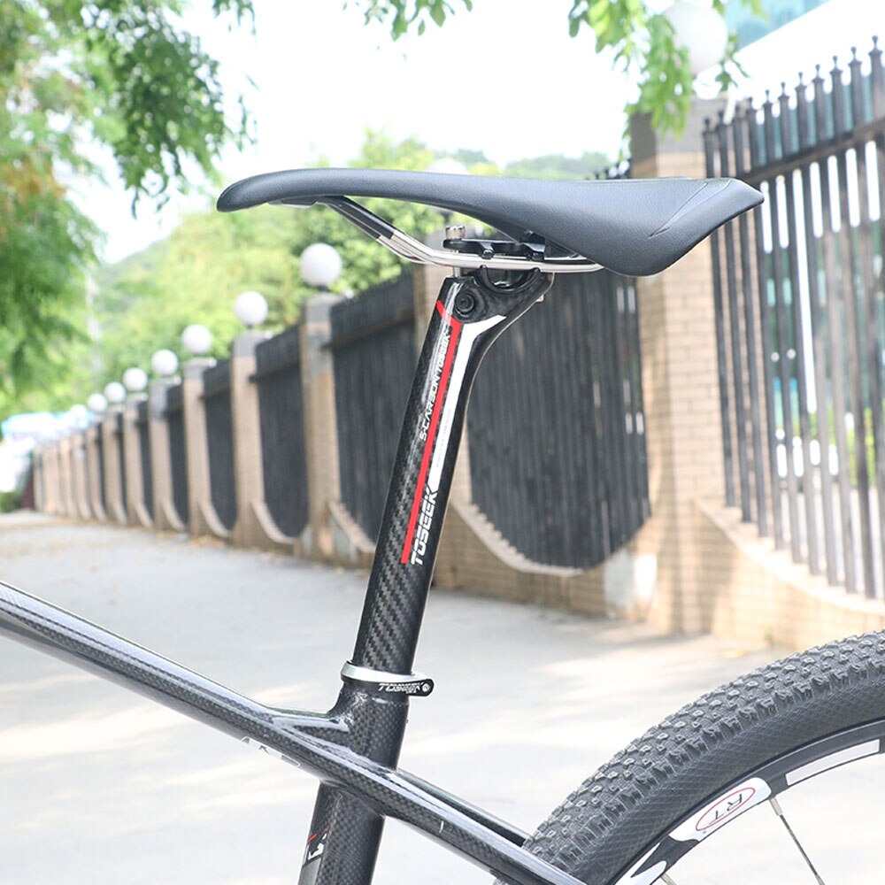 TOSEEK Full Carbon Fibre Bike Seatpost MTB Road Bicycle offset Seat Post Cycling Seat Tube 27.2/30.8/31.6 x 350/400mm Bike Parts
