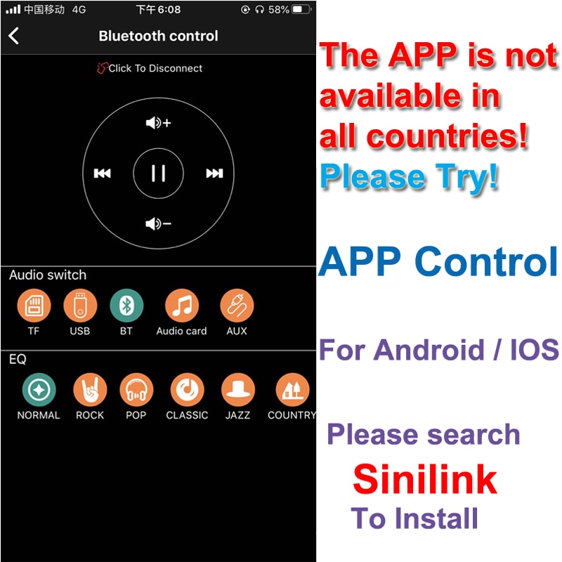 2*50W Bluetooth 5.0 Class D Audio Power 10W~200W Amplifier HiFi Stereo Wireless Music Player Mini USB Sound Card App Digital AMP