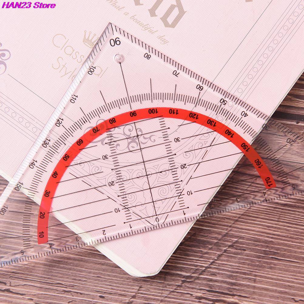 15Cm Studenten Briefpapier Kantoor Multifunctionele Set Vierkante Driehoek Multifunctionele Heerser Gradenboog Driehoek Coördineren Heersers