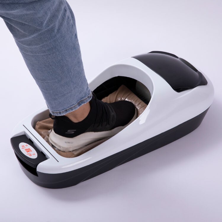 Máquina automática de cubierta de zapatos, rollo de 1/2/4 rollos de película, para oficina, hogar, máquina de cubierta de suela de zapato impermeable, limpieza de cubiertas de zapatos con película: Black / 2 roll film