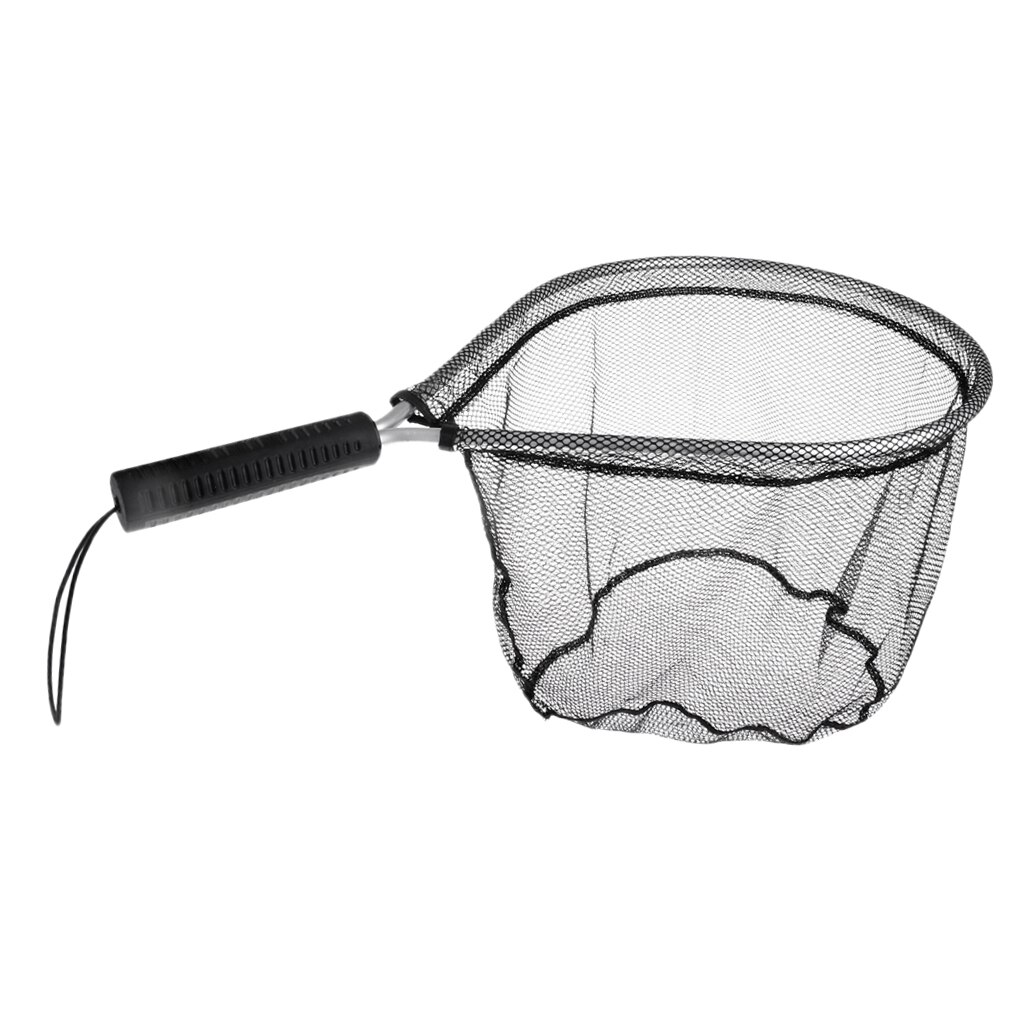 Aluminum Alloy Fly Fishing Landing Net Mesh Trout Fish Trap Lightweight