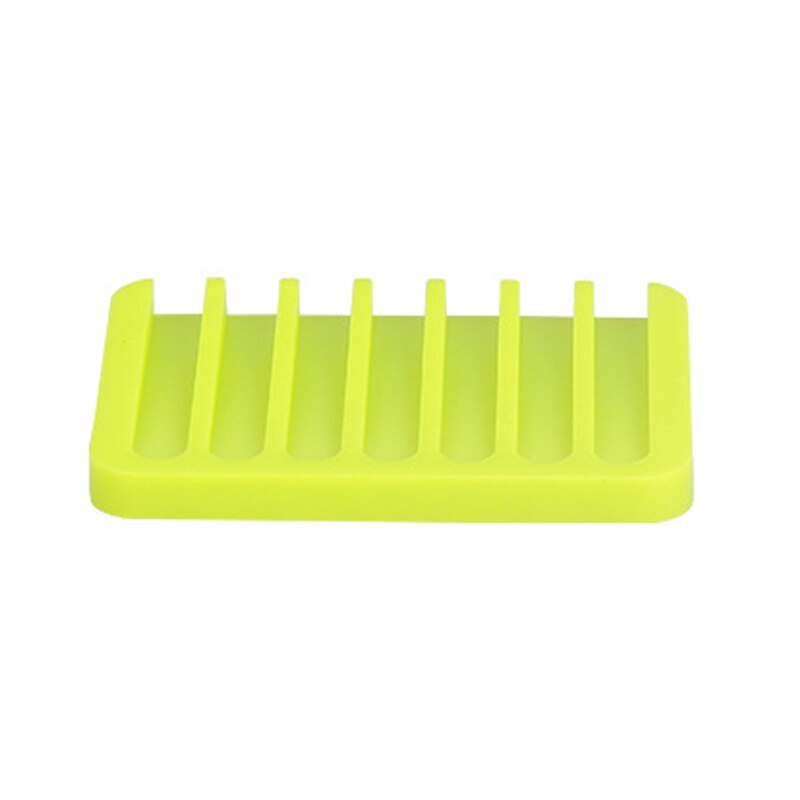Badeværelse silikone fleksible sæbeskåle opbevaringsholder sæbekasse pladebakke afløb foldbart badeværktøj: Grøn