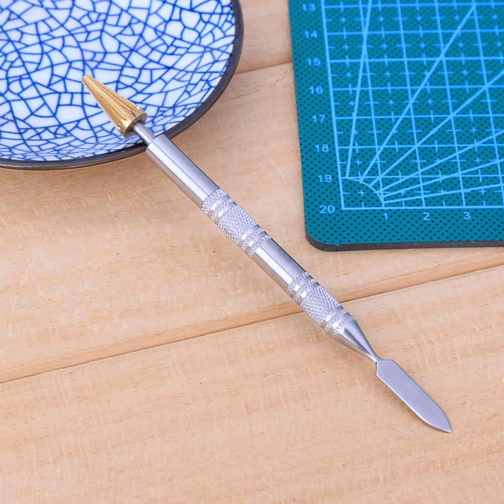 Dual Head Leather Edge Oil Dye Pen Applicator Speedy Paint Roller Tool Leather Craft Apply Oil Quickly Double Side Applicator