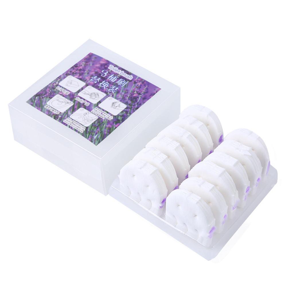 Disposable Toilet Brush Durable Efficient Toilet Wand Kit with 12 Disinfecting Refill Heads Disinfecting Toilet Cleaning System