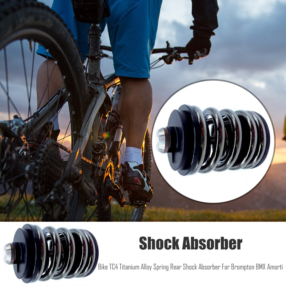 Brompton-piezas con resortes de aleación de titanio para bicicleta, amortiguador trasero para bicicleta Brompton Amor