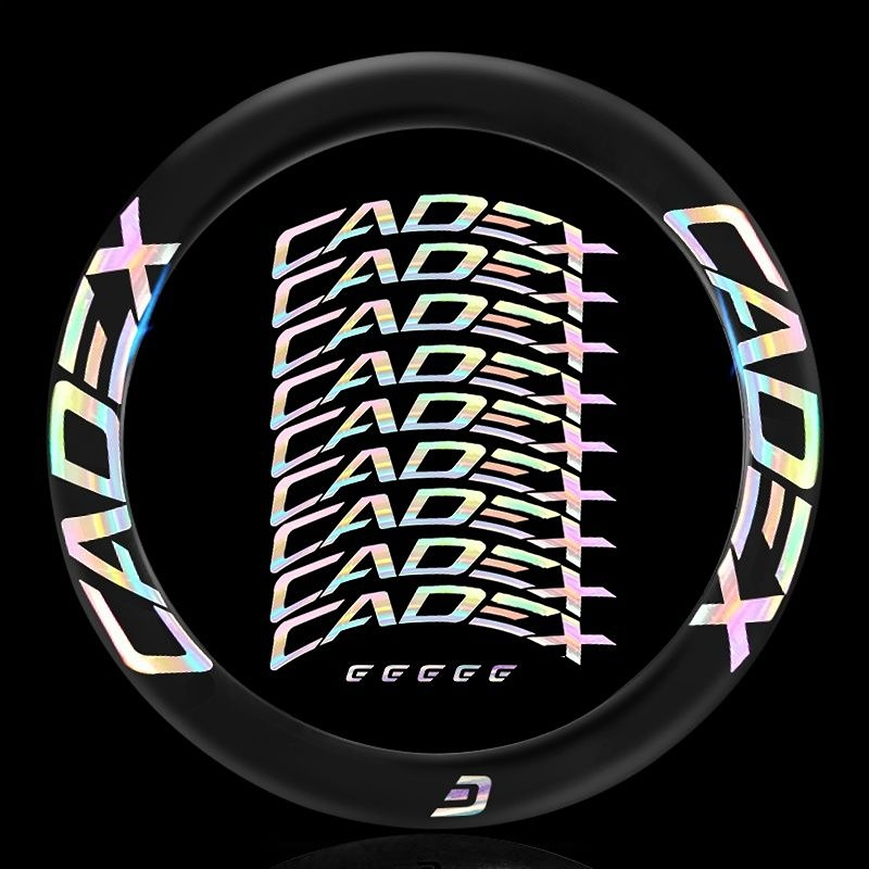 CADEX Ruote per bici da strada Adesivo Cerchione per bicicletta Decalcomanie Adesivo riflettente decorativo impermeabile Accessori per ciclismo 42C 42D 65C 65D: WHITE
