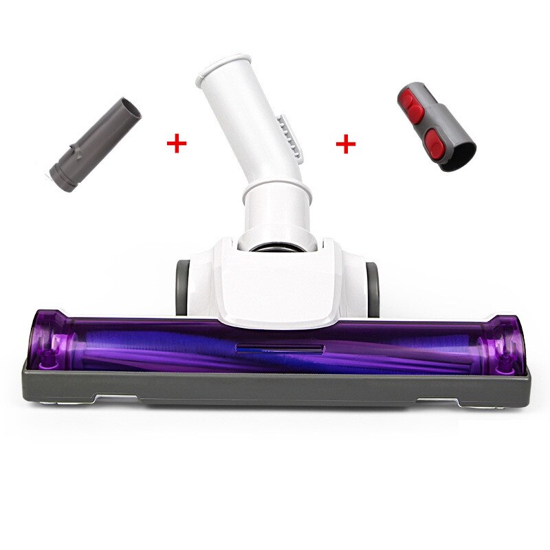 Luftdriven turboborste matta golvborstverktyg för + adapter för dyson  v7 v8 v10 dammsugare munstycke delar borsthuvud: Ljusgul