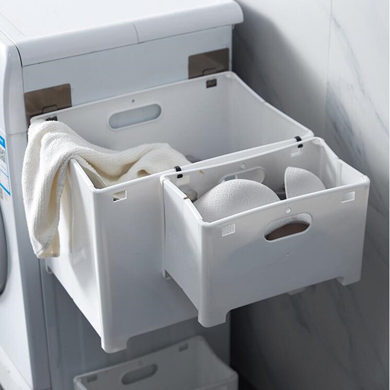 Foldable Laundry Basket Punch-free Wall Mounted Dirty Clothes Storage Basket Storage Rack For Clothes Toy Organizer