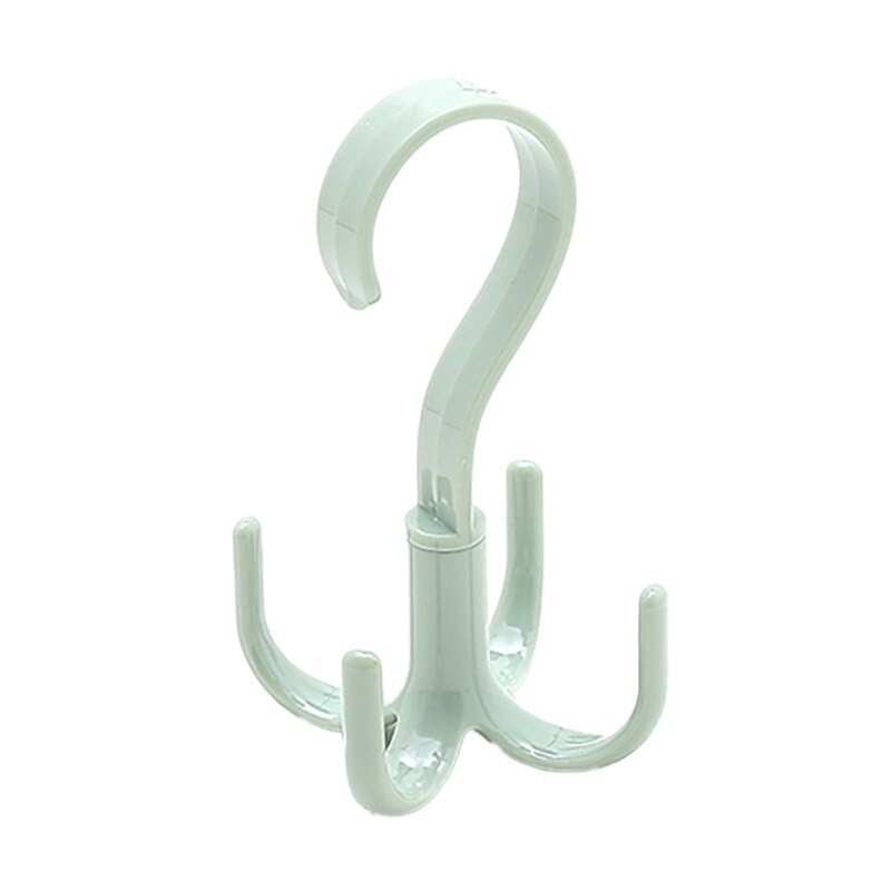 Practical Multi-purpose Scarf Hanger Belt Bag Storage Shelf 360 Degrees Rotatable Convenient And Durable Green Pink Beige: green