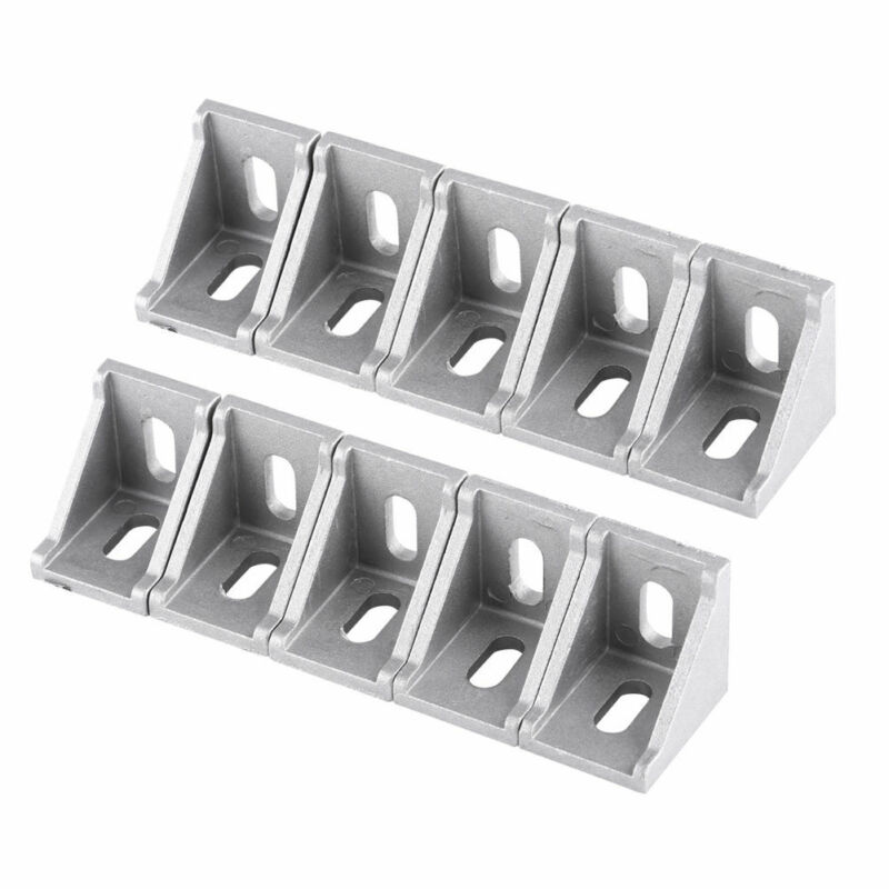 5/10 stk hjørnebeslag hjørne aluminium kontakt brakett feste 3030 4040 2028 3060 serie industriell aluminium profil