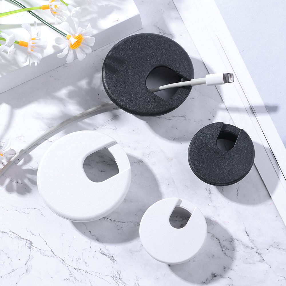 35/50mm Hardware Office Buckle Line Cable Clamp Desk Table Cable Fastener Line Box Wire Hole Cover Computer Grommet