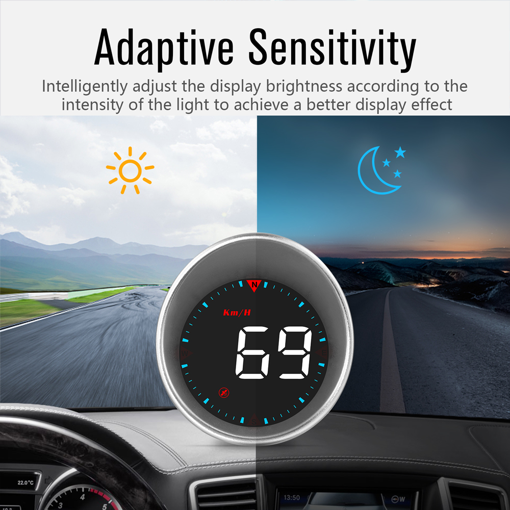 Car GPS HUD Driven Distance Speedometer Speeding Alarm Head Up Display Smart Gadgets Inteligentes Auto Electronics Accessories