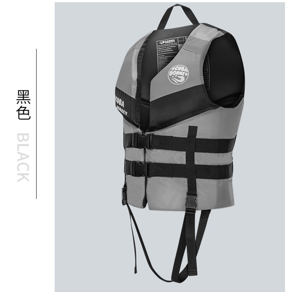 Water Sports Life Jacket Life-Saving Clothes Buoyancy Vest Motorboat Fishing Life Vest Surfing Anti-Collision Clothing Swim Vest: Grey / L