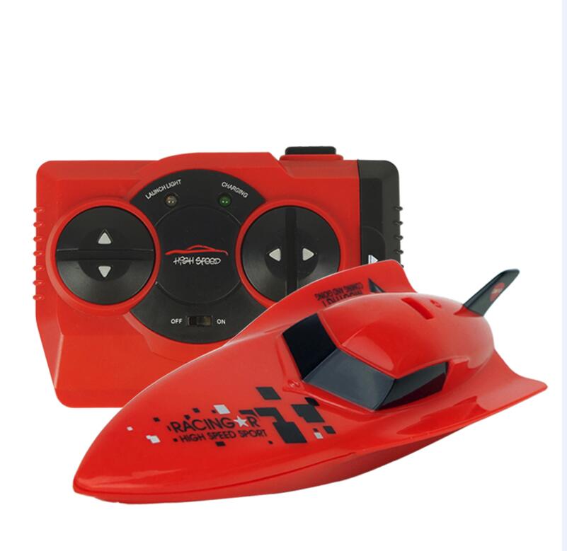 Zilch torpedo båd fjernbetjening speedbåd roer opladning simulation elektrisk roning sommer lege vand børn legetøj: Rød