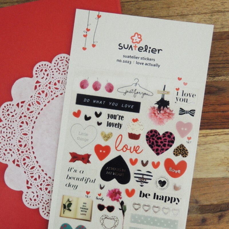 Sonia Love in realtà adesivi cuore rosa rosa fustellatura Scrapbooking Hobby diario fai da te Planbook decorazione materiale PET