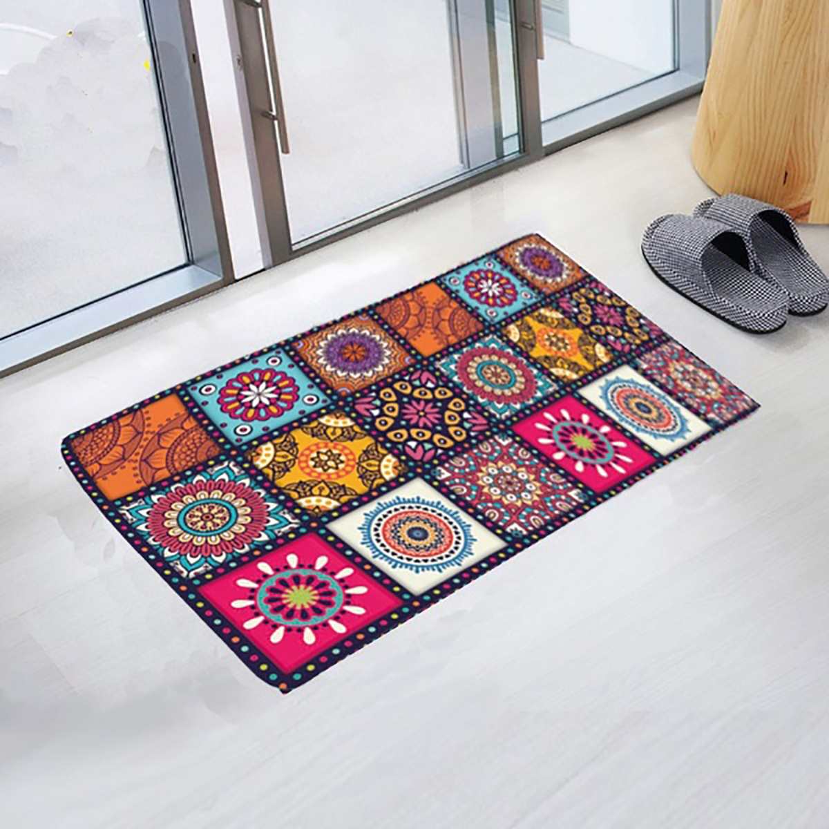 Antislip Bohemian Style Bloemen Patroon Tapijt Vloermat Woonkamer Balkon Badkamer Keuken Slaapkamer Tapijt