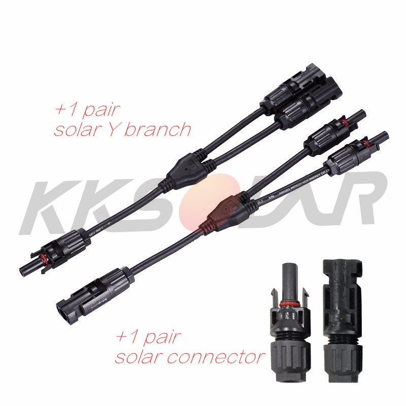 1 Paar Solar Connector Solar Y Plug Kabel Connectoren (Mannelijke En Vrouwelijke) voor Zonnepanelen En Fotovoltaïsche Systemen