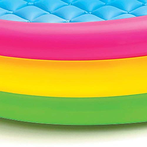 Intex Sunset Glow 45 &quot;x 10&quot; Soft Inflatable Colorful Kiddie 3 + Swimming Pool