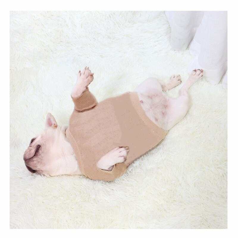 Fransk bulldog vinter varm sweater hundetøj hættetrøje jakke frakke til små mellemstore hunde chihuahua kostume lac 32