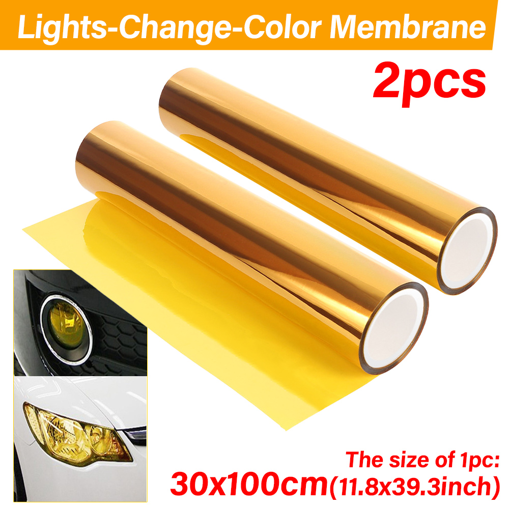 Auto Gelb Transparent Farbwechsel Lampe Film Vinyl Film Lampe Film Aufkleber Blatt Farbwechsel Rauch Matt Hinten Nebel Aufkleber: Brown