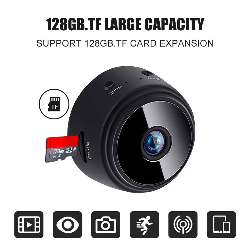 Hd 720P Wifi Mini Camera Night Versie Micro Camera Afstandsbediening Cam Video Recorder Met Magnetische Voet Ondersteuning Micro sd-kaart