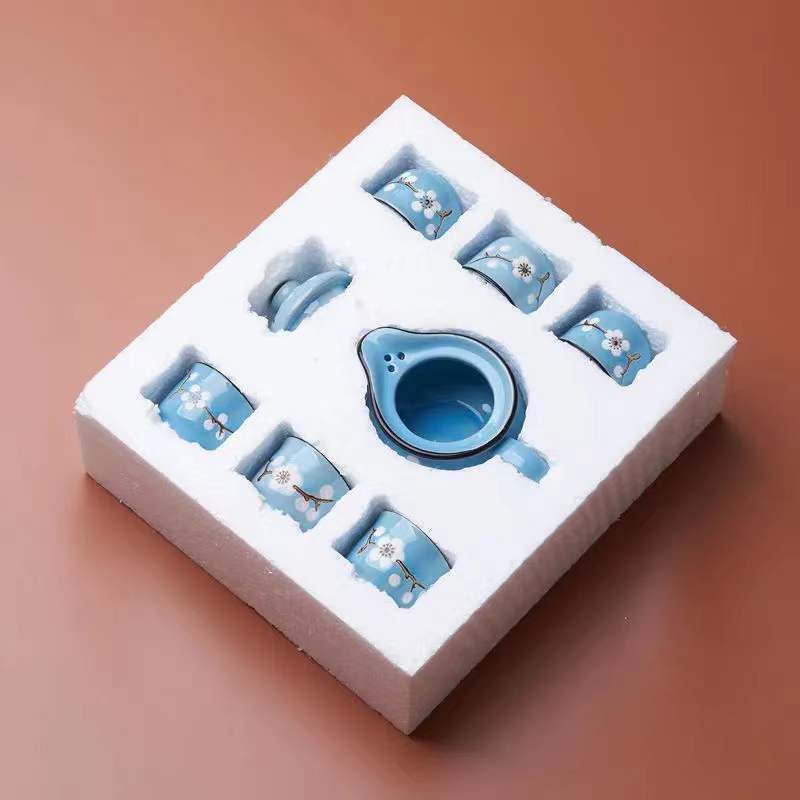 Luxury Chinese-style Tea Set Ceramic 7-piece Set Teapot Teacup Teapot Full Set of Ceramic Kung Fu Tea Set For Making Tea: 4