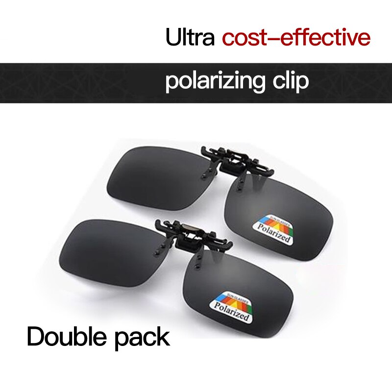 Zonnebril Clip Twee Kleine Clip Gepolariseerde Zonnebril Clip Lichtgewicht Bijziendheid Glazen Spiegel Clip Zonnebril Heren