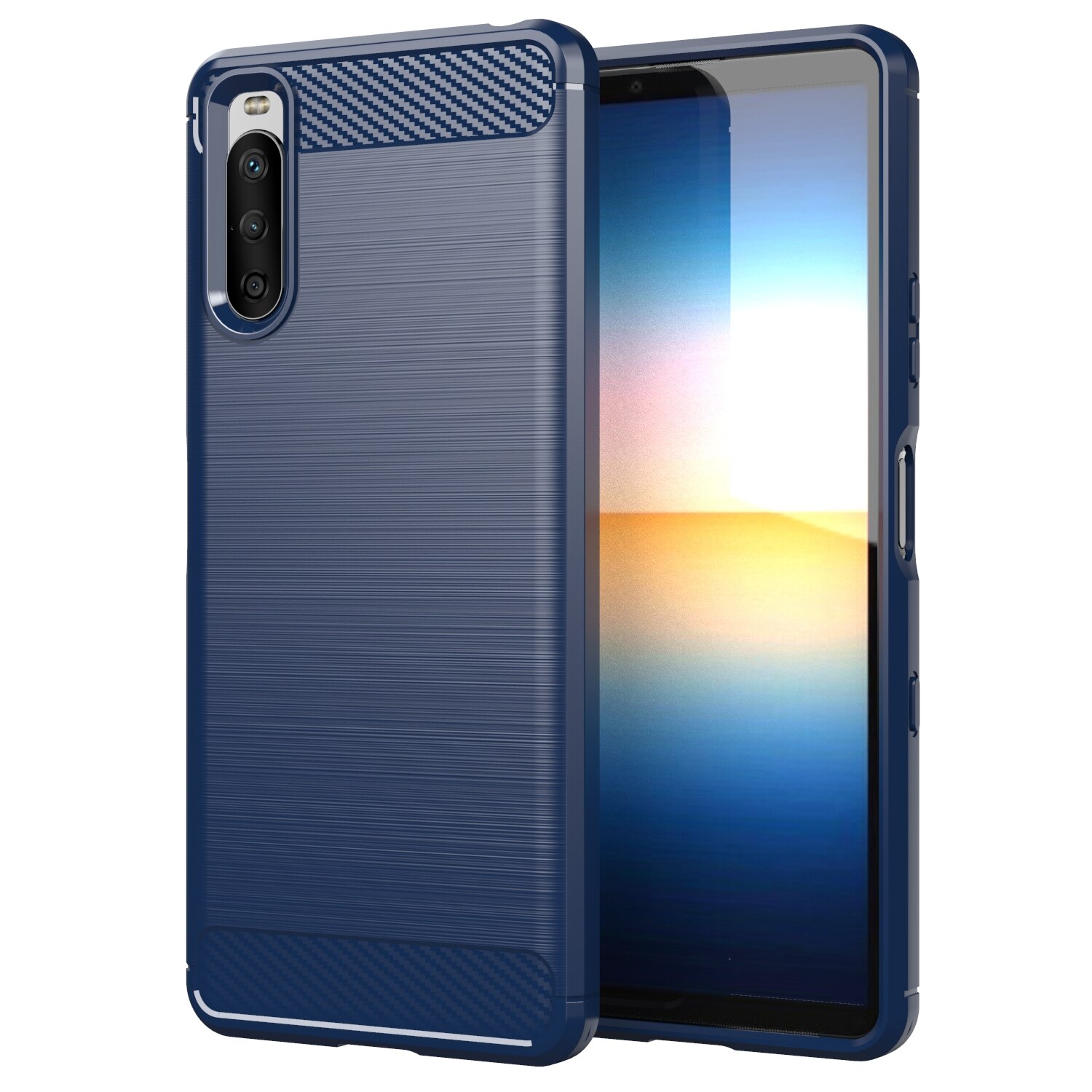 Vendita calda custodia per Sony Xperia 10 III Coque Protector SO-52B SOG04 XQ-BT52 antiurto morbido Silicone TPU Cover posteriore per Sony 10III: Blu