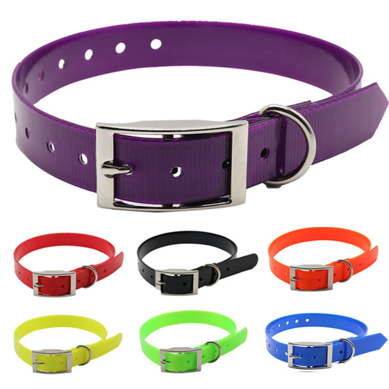 Dog collar TPU+Nylon waterproof deodorant Resistant dirt Easy clean collars 7 Colors for small big dog accessories