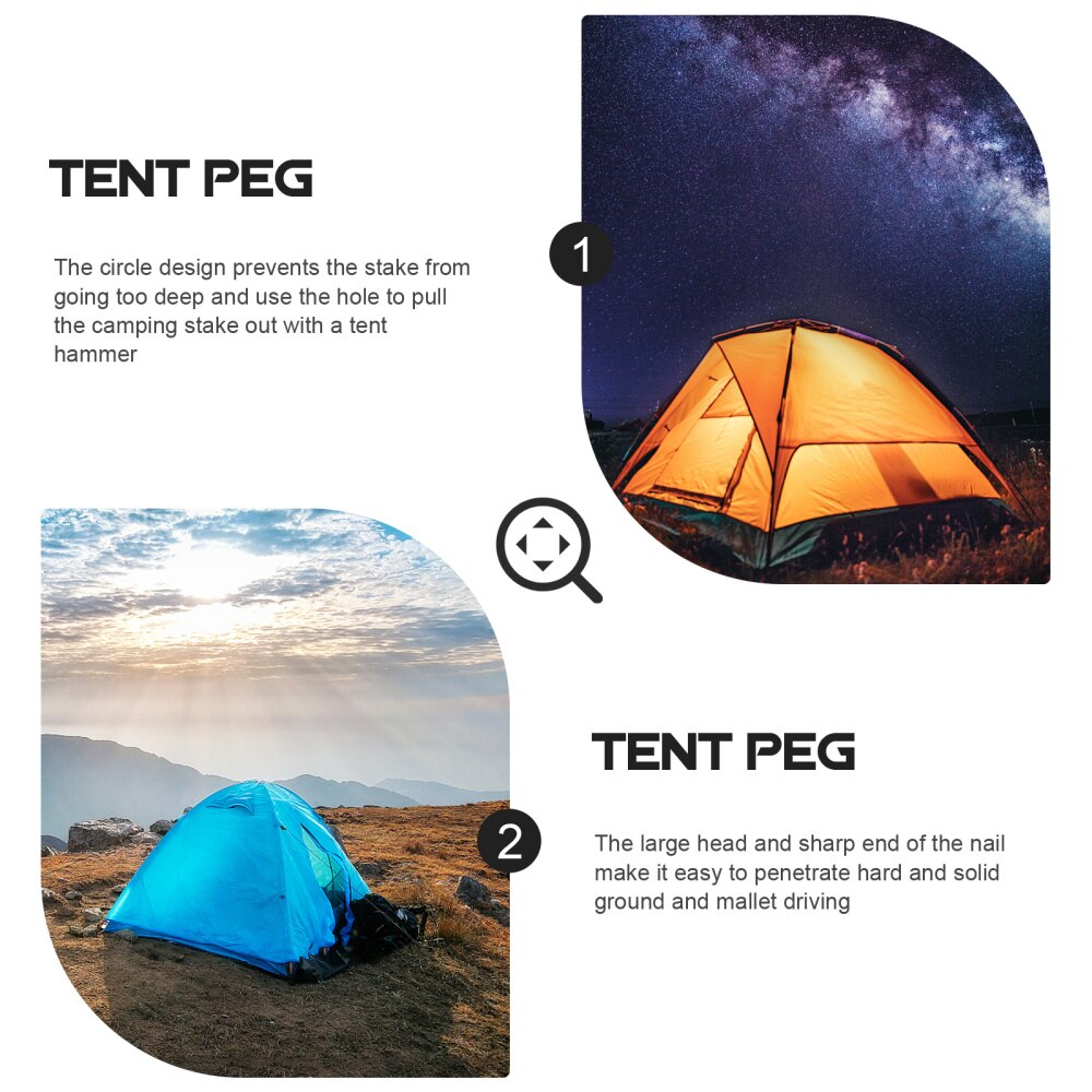 5 pçs ferro à terra estacas tenda de ferro estacas tendas de acampamento estacas (30cm)