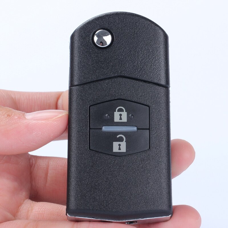 Musta auton taittoavain kaukosäätimen avaimen vaihtokuoripuku mazda 3 mazda 6/ mazda 2/ mazda 5/ pentium  b70 auton avaimeen: 2 -painiketta
