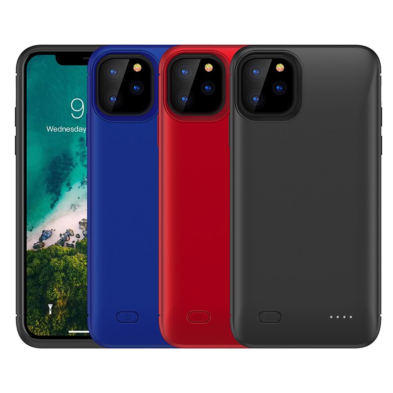 Funda de batería de 6200mAh para IPhone 11, funda de carga externa de reserva, para IPhone 11Pro 11Pro Max