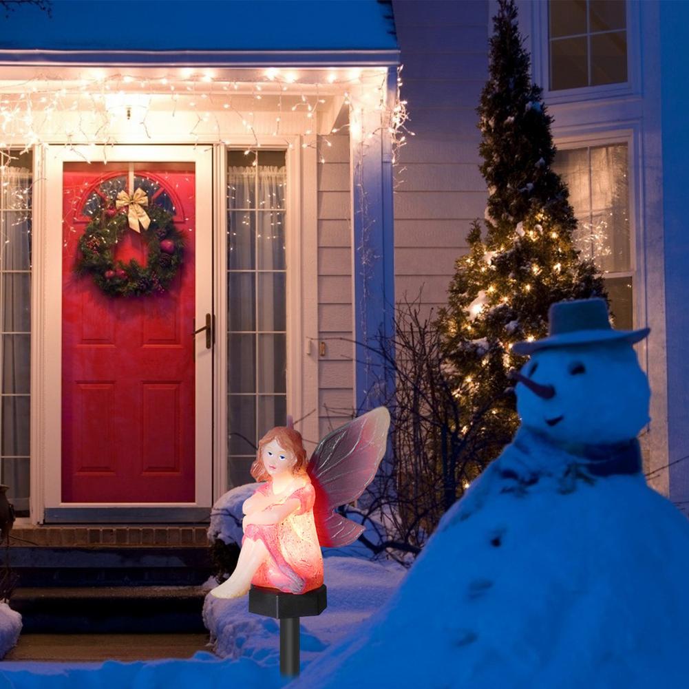 Tuin Solar Lamp Led Zonne-energie Aangedreven Lamp Outdoor Straat Licht Bloem Fee Bloem Pathway Verlichting Voor Patio Yard