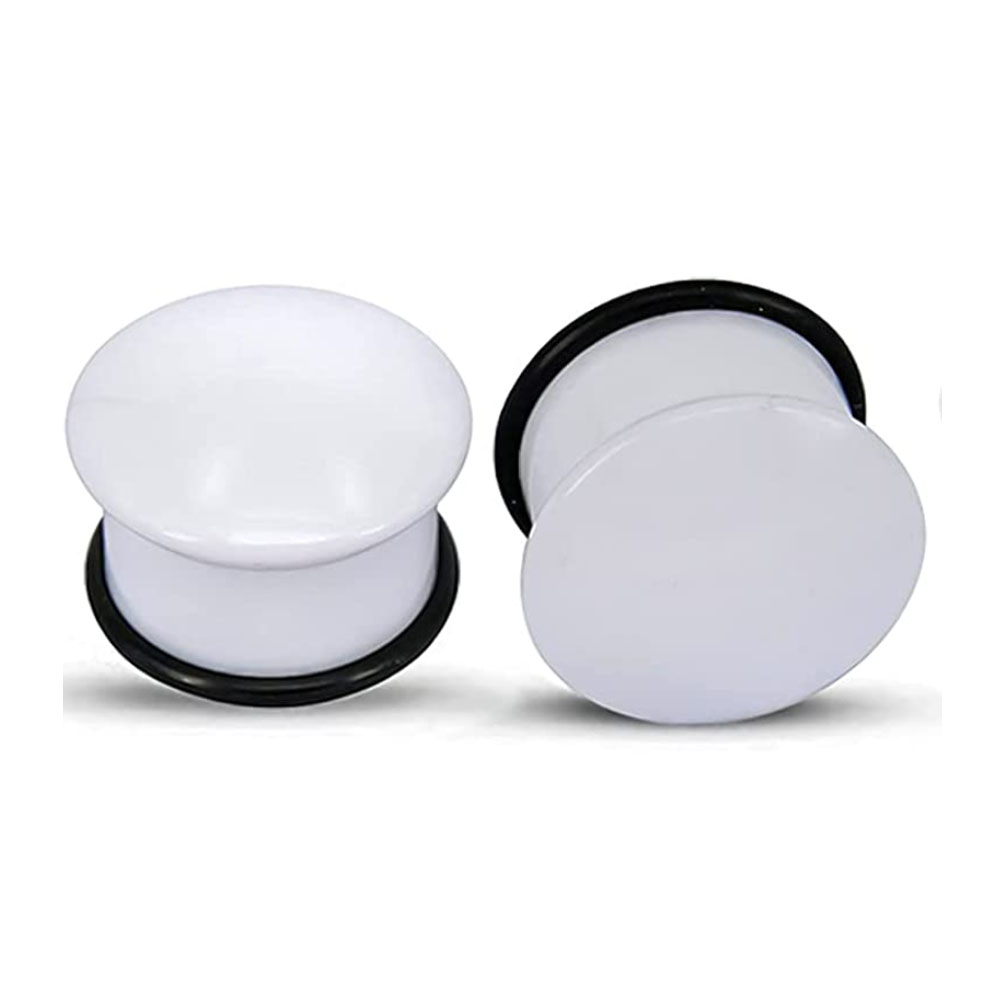 Set Van 1 Paar Enkele Flare Acryl Oordopjes Tunnel Expander Piercing Oormeters Met O-Ring 5-20Mm: green / Goud-kleur