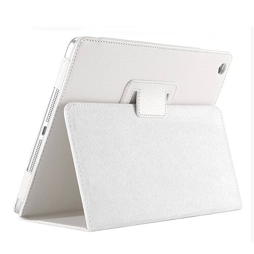 9.7'' Folio Stand Coque for iPad Air 1 Air 2 Case Magnetic Smart Flip PU Leather A1566 A1474 A1475 Funda for iPad Air 1 2 Cover: White