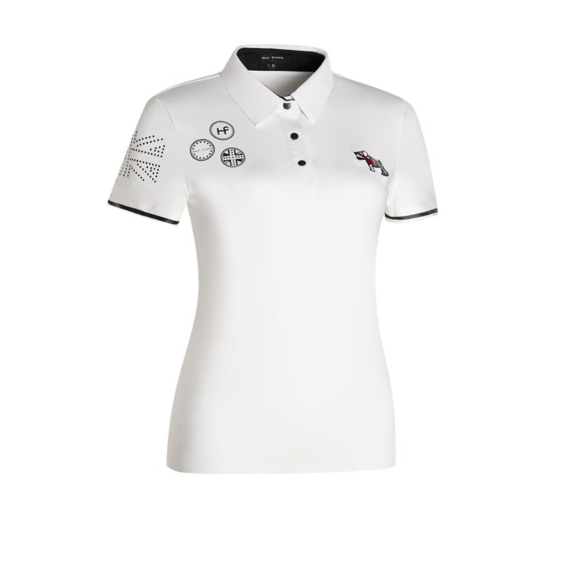 Sweat-shirt de Golf à manches courtes pour femmes, vêtements de sport: Ivoire / XL