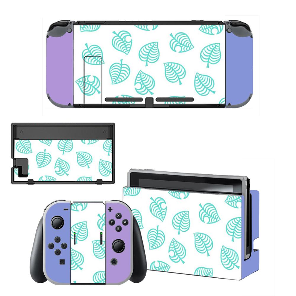 Protector de pantalla de vinilo para consola Nintendo Switch NS, pegatinas protectoras de Animal Crossing, controlador y soporte de soporte: KQBYSNS0024