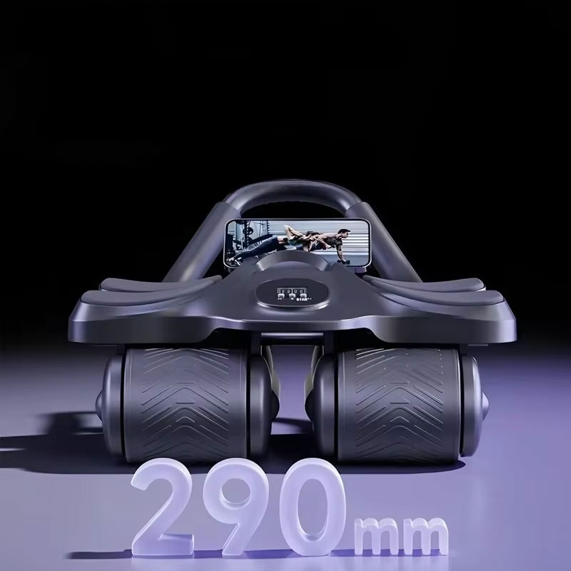 Four-wheel Slim Belly Fitness Equipment Abs Fitness Wheel with Stability Handles Home Core Abdominal Workouts
