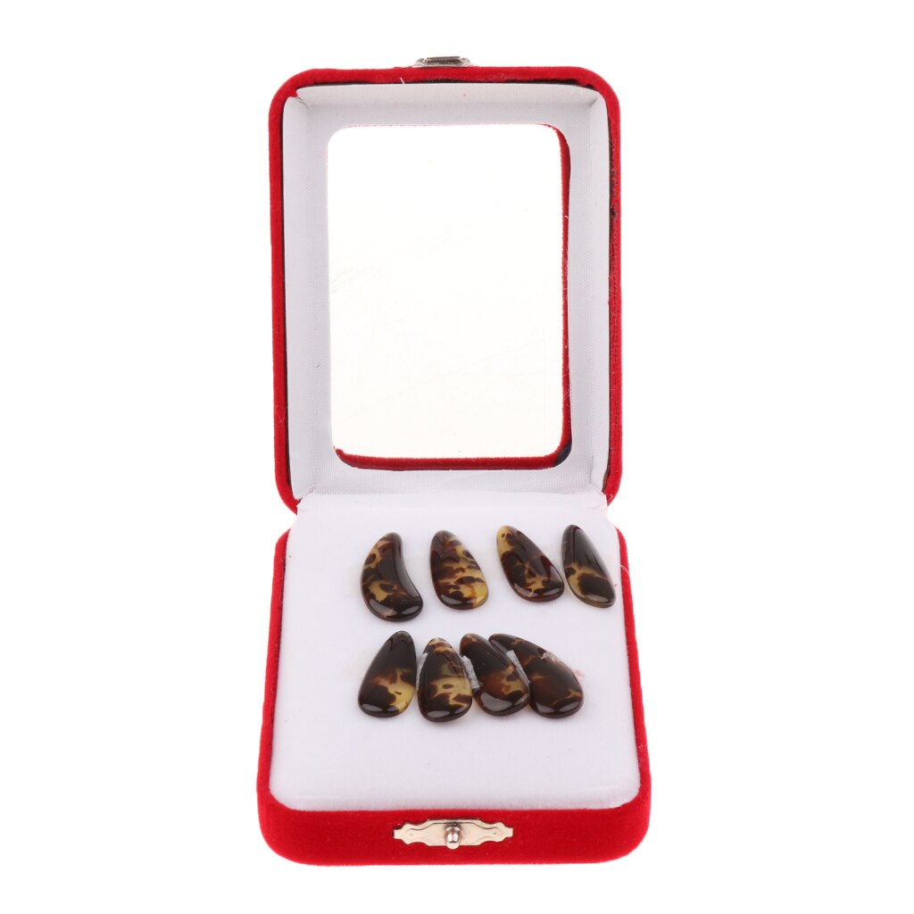 2 pakke guzheng finger plukker med rille bue gu zheng negle pluk fineste