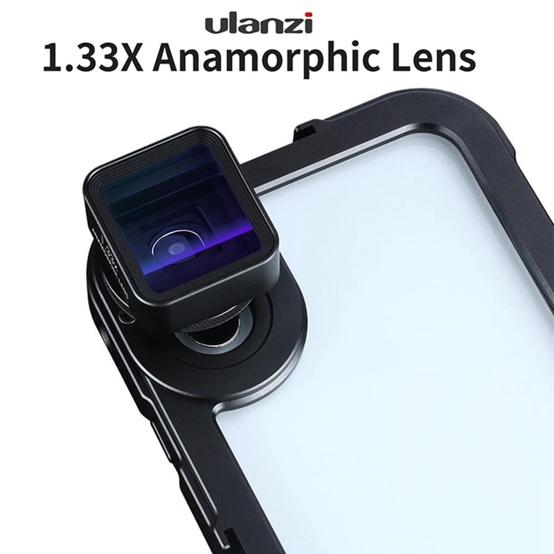 Ulanzi Anamorphic Lens Voor Mobiele Telefoon 1.33X Wide Screen Video Breedbeeld Slr Film Mobiele Telefoon Lens Universele