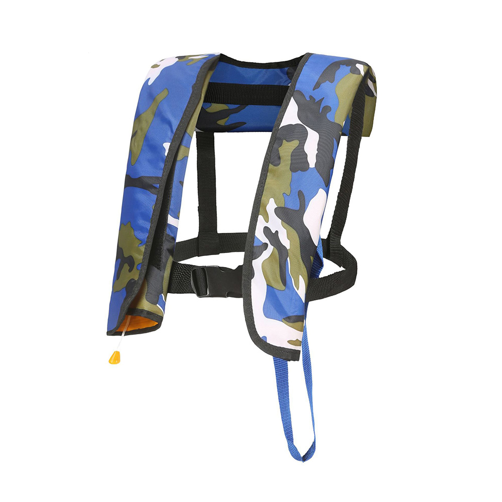 Chaleco salvavidas inflable automático, chaleco salvavidas para natación, pesca, deportes acuáticos, surf, Kayak, rescate de esquí, chaleco salvavidas de seguridad: Azul