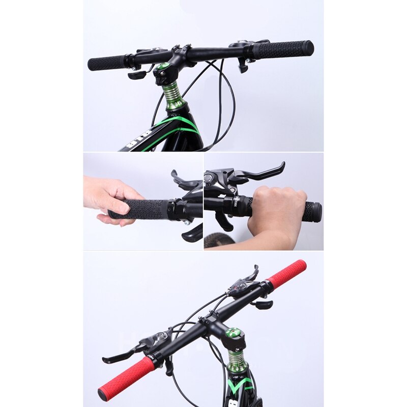 Mzyrh Fiets Handvat Bar Grips Super Zachte Enkelzijdig Vergrendeling Fiets Stuur Cover Voor Mtb Racefiets Vouwfiets